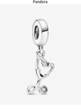 Authentic Pandora Stethoscope Heart Dangle Charm